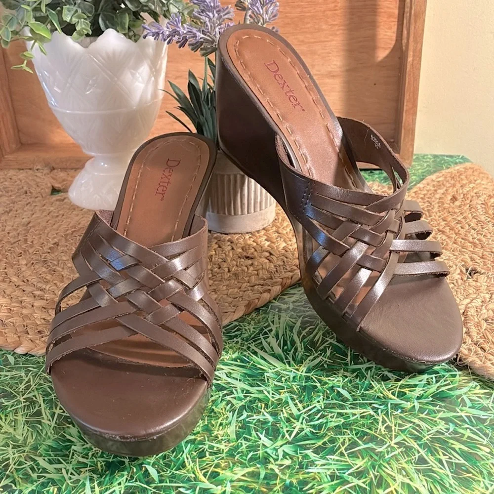 Dexter Brown Wedge Shoes
